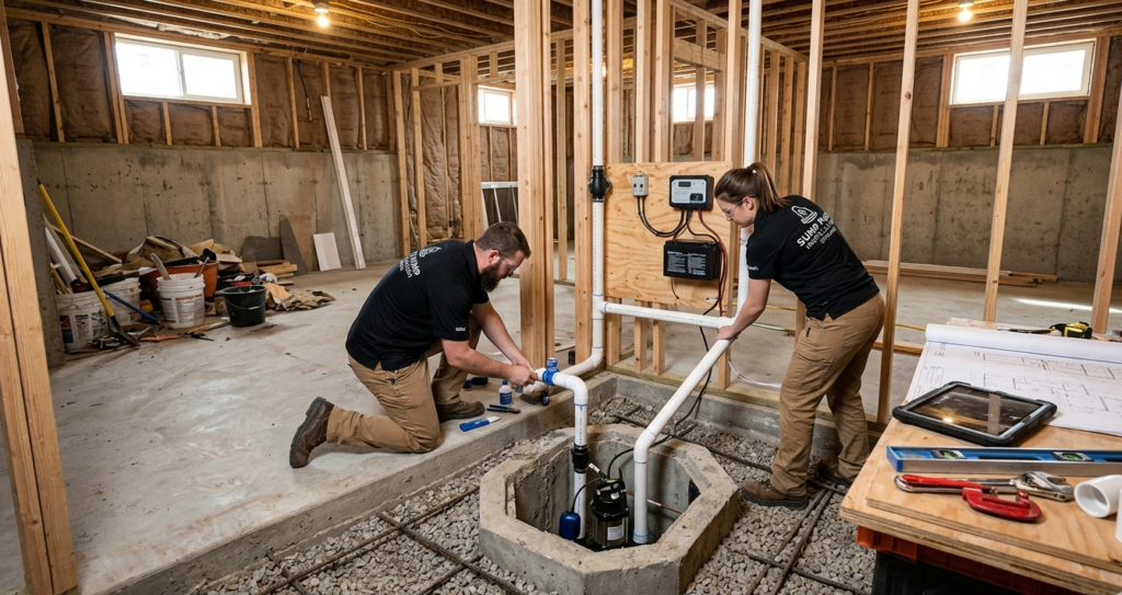 New Construction Sump Pump Installation service