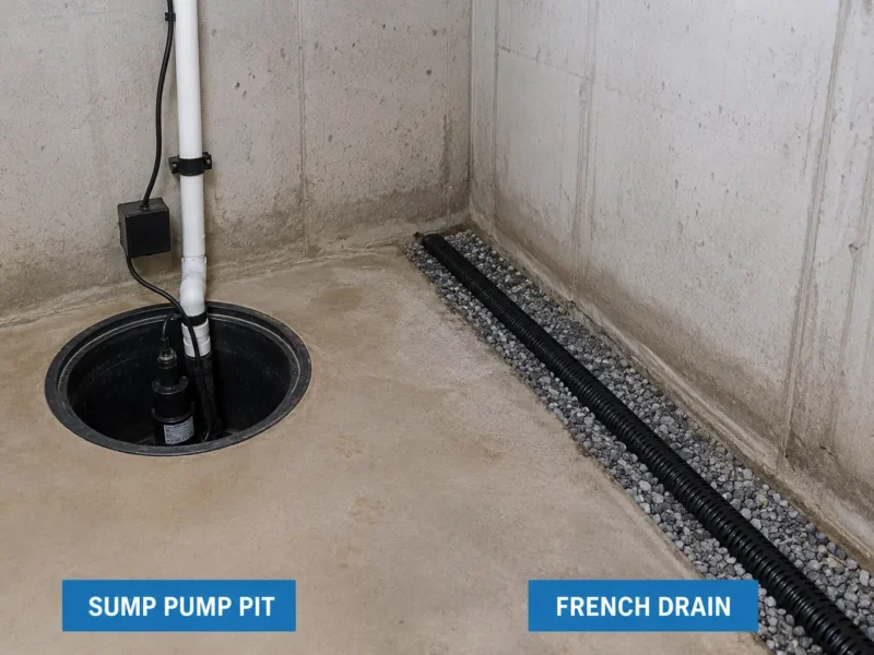Sump Pump vs French Drain – Which One Actually Prevents Basement Flooding?
