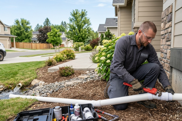 Sump Pump Discharge Pipe Repair